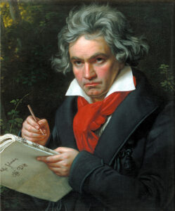Joseph Karl Stielers Porträt von Ludwig van Beethoven aus dem Jahr 1820, das den Komponisten beim Verfassen der Missa solemnis zeigt.
