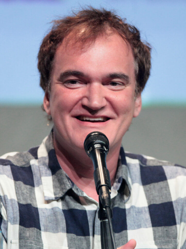 Der Regisseur Quentin Tarantino, gestikulierend während einer Pressekonferenz bei den Internationalen Filmfestspielen von Cannes.