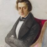 Eine Daguerreotypie von Frédéric Chopin aus dem Jahr 1849, die den Komponisten im Profil sitzend zeigt, wenige Monate vor seinem Tod.