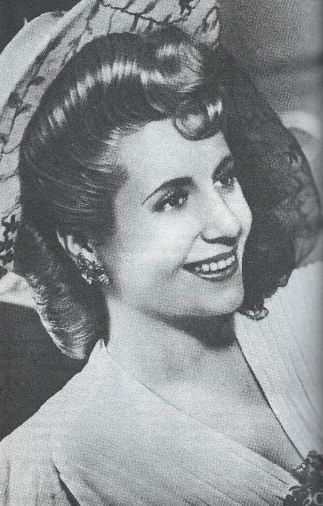 Eva Perón, Aufnahme aus dem Jahr 1943