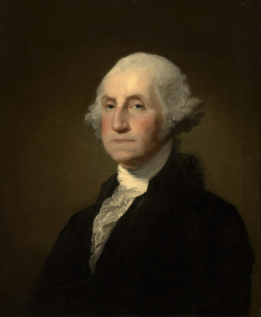 Das 'Athenaeum Portrait' von Gilbert Stuart, um 1796, zeigt George Washington als ersten Präsidenten der Vereinigten Staaten.
