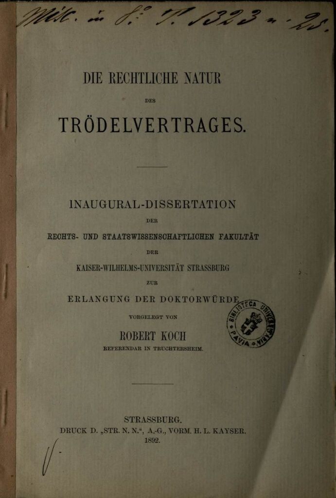 Robert Koch, Aufnahme aus dem Jahr 1892