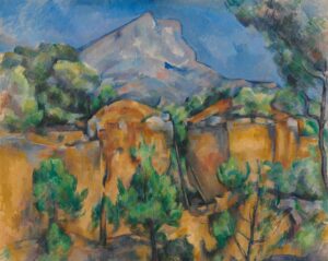Selbstporträt von Paul Cézanne um 1895, das den Künstler mit Bart und intensivem Blick in seinem fortgeschrittenen Alter zeigt.
