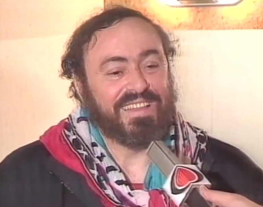 Luciano Pavarotti, Aufnahme aus dem Jahr 1990