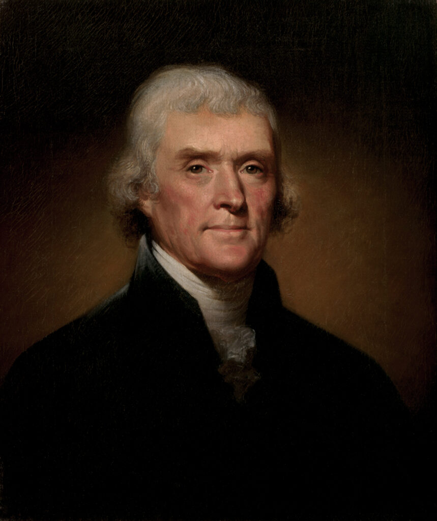 Thomas Jefferson, Darstellung aus dem Jahr 1800