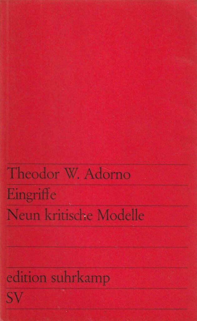 Theodor W. Adorno, Aufnahme aus dem Jahr 1968
