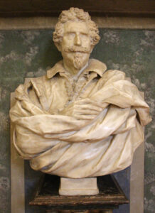 Detailporträt von Michelangelo Buonarroti, gemalt von Daniele da Volterra um 1544, zeigt den Künstler mit seiner gebrochenen Nase.
