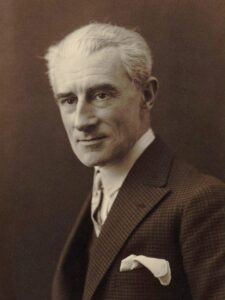 Der Komponist Maurice Ravel in einem Porträt um 1925, das den Musiker mit seiner charakteristischen Eleganz und Konzentration zeigt.