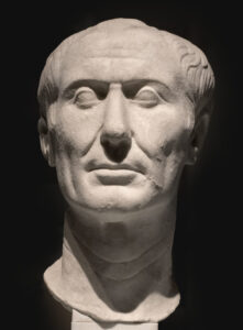 Marmorbüste des Julius Caesar, bekannt als 'Tusculum-Porträt', die als einziges zu seinen Lebzeiten entstandenes Bildnis gilt.