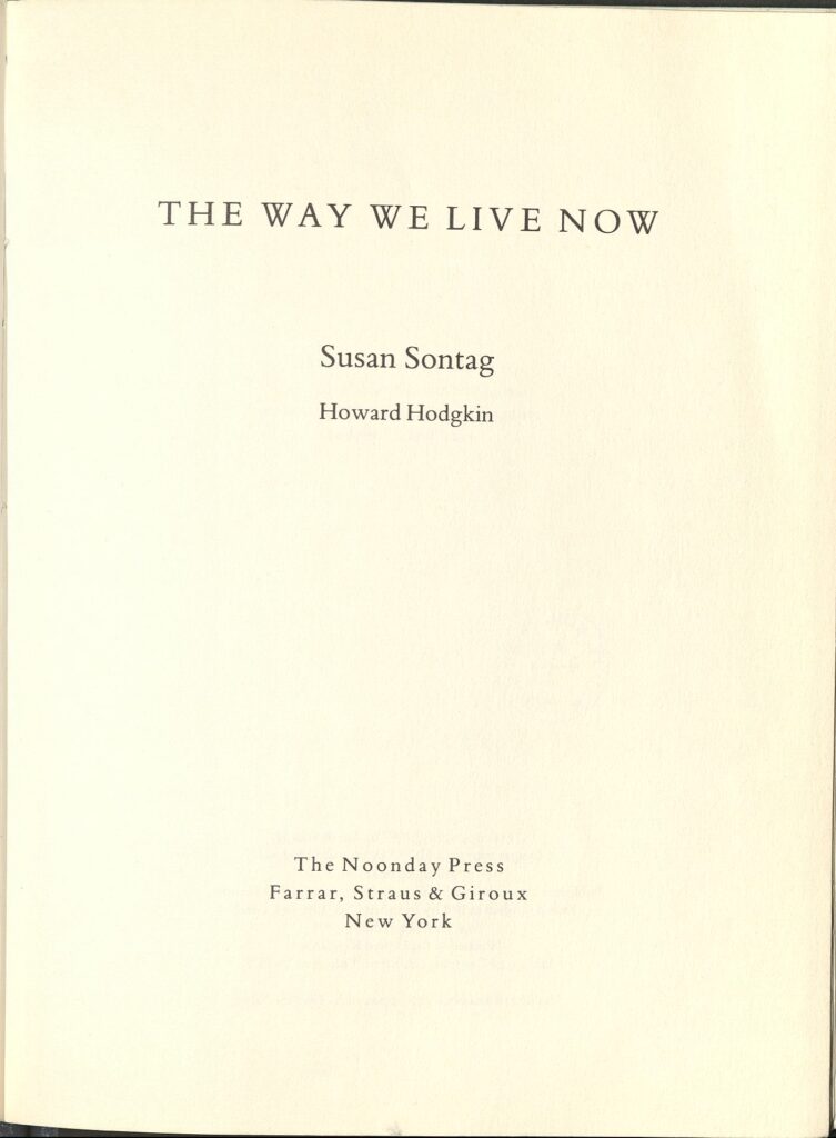 Susan Sontag, Aufnahme aus dem Jahr 1991