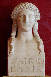 Skulptur von Sappho in :Bust Musei Capitolini MC