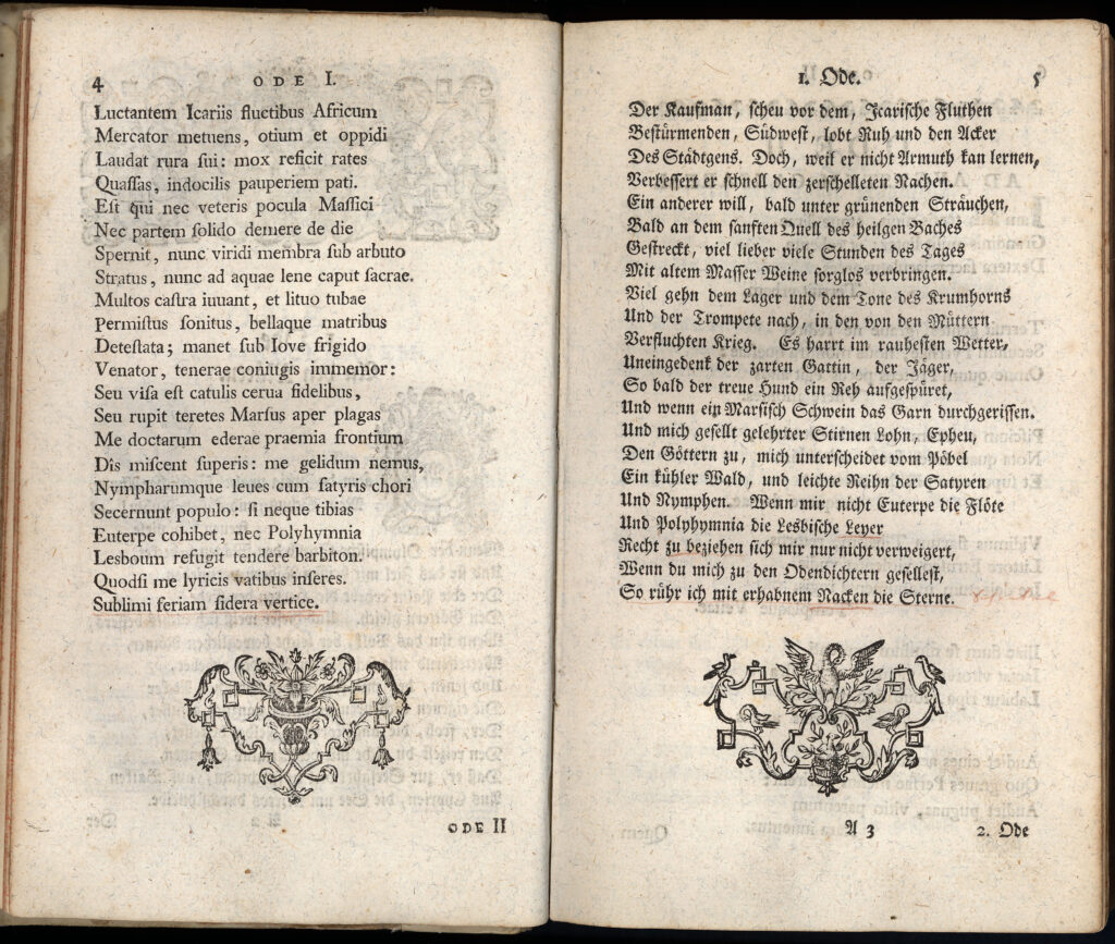 Horaz, Darstellung aus dem Jahr 1752